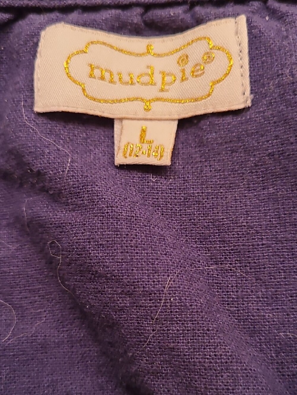* Host Pick* Mud Pie Navy Sleeveless Top with White Circular Embroidery Size L - Picture 6 of 6